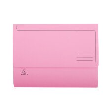 Paquet 50 chemises à poche SUPER en carte 210 g. Coloris Rose clair