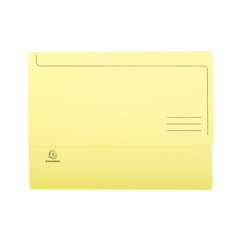 Paquet 50 chemises à poche SUPER en carte 210 g. Coloris Jaune canari