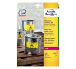 Avery L6107-20 self-adhesive label Rounded rectangle Permanent Yellow 240 pc(s)