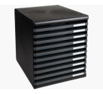 Module de classement Modulo Ecoblack 10 tiroirs ouverts - Gris foncé