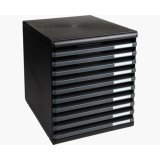 MODULO A4 10 tiroirs ouverts  MODULO A4 10 tiroirs ouverts Ecoblack