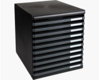 Module de classement Modulo Ecoblack 10 tiroirs ouverts - Gris foncé