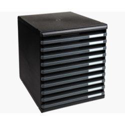 MODULO A4 10 tiroirs ouverts  MODULO A4 10 tiroirs ouverts Ecoblack