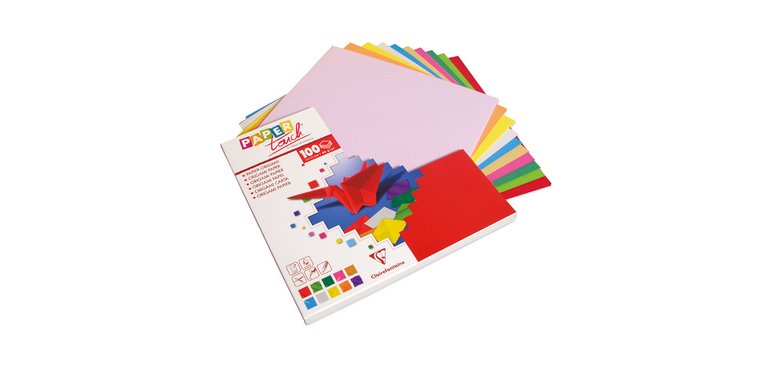 ORIGAMI, Pochette de 100 feuilles 80g/m² au format 20x20cm - Assortiment mixte