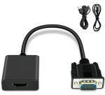 DLH DY-TU4805 câble vidéo et adaptateur 0,25 m VGA (D-Sub) HDMI Noir
