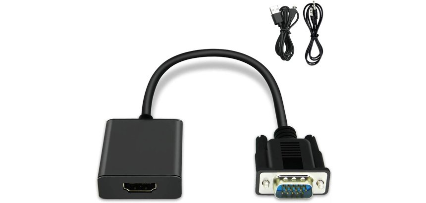 DLH DY-TU4805 câble vidéo et adaptateur 0,25 m VGA (D-Sub) HDMI Noir