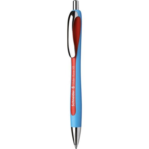 Stylo bille SLIDER RAVE rétractable et rechargeable, pointe extra-large, encre indélébile Rouge