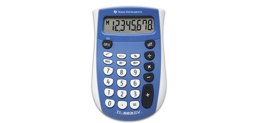 Calculatrice texas instruments poche ti-503 sv mémoire racine carrée pourcentage pile 79x121x19mm 61g