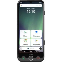Doro Aurora A30 15,5 cm (6.1") Double SIM Android 14 4G USB Type-C 6 Go 128 Go 5000 mAh Noir