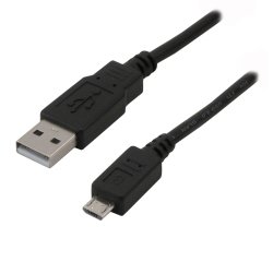 MCL MC922AHB-2M câble USB USB 2.0 USB A Micro-USB B Noir
