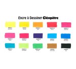 Encre a dessiner cleopatre diluable a l eau              multisupports flacon de 250   ml coloris bleu clair