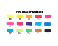 Encre a dessiner cleopatre diluable a l eau              multisupports flacon de 250   ml coloris orange