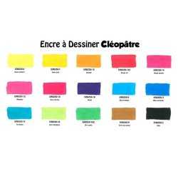 Encre a dessiner cleopatre diluable a l eau              multisupports flacon de 250   ml coloris orange