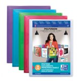 Protège-documents personnalisable Polyvision 40 vues, 20 pochettes. En polypropylène. Assortis