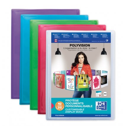 Protège-documents personnalisable Polyvision 20 pochettes - 40 vues