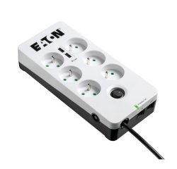 Eaton PB6TUF protection surtension Noir, Blanc 6 sortie(s) CA 220 - 250 V 1,5 m