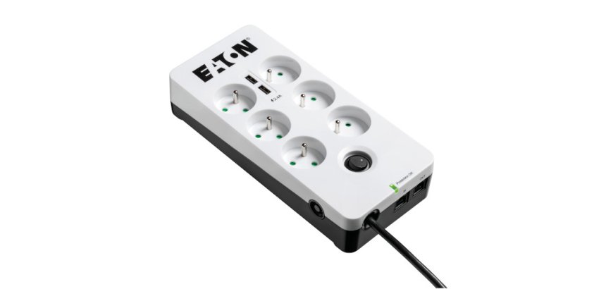 Eaton PB6TUF protection surtension Noir, Blanc 6 sortie(s) CA 220 - 250 V 1,5 m