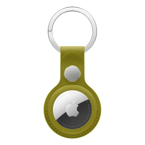 Apple MA7L4ZM/A funda protectora con llavero para localizador o rastreador GPS, amarillo