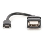 Digitus Adaptador/conversor USB mini-B - USB-A, OTG, 0,2 m