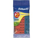 Pelikan BR 40 gomma per cancellare Blu, Rosso 4 pz