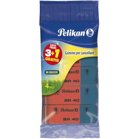 Pelikan BR 40 eraser Blue, Red 4 pc(s)