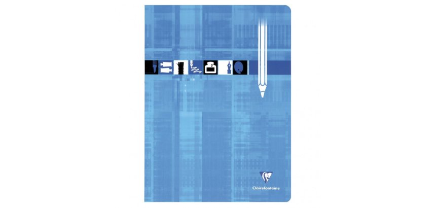 Cahier Dessin piqué 24x32cm 24 pages uni Couleur aléatoire - Bleu