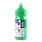 Gouache scolaire liderpapel liquide lavable fermeture sécurité brillante coloris vert flacon 1000ml