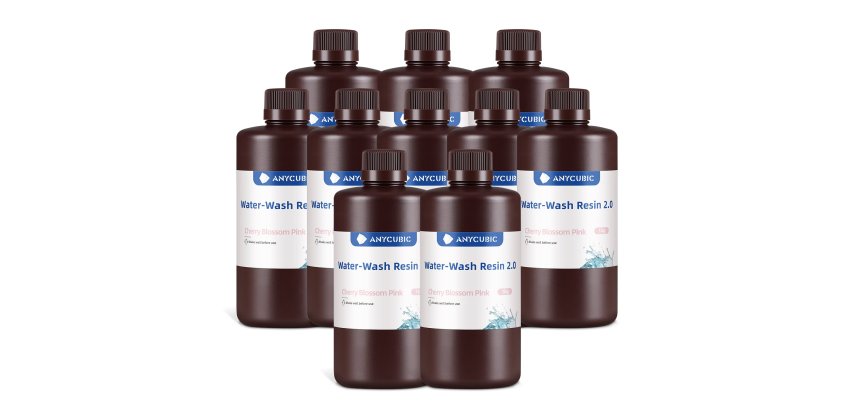 Anycubic Water-Wash Resin 2.0 Résine, Photopolymère Multicolore 1 kg