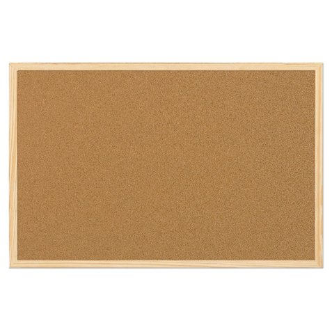 Tableau en Liège cadre bois, fixation fournie, livré avec 6 épingles - Format : L90 x H60 cm