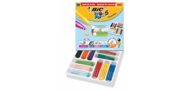 Feutre bic visacolor xl ecolutions pointe large 4,5 mmcoloris jaune
