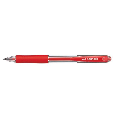 Stylo bille pointe large rétractable encre Rouge corps avec grip LAKNOCK