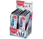 Compas maped stop&safe compas mine taille-mines type ciseaux coloris assortis coffret présentoir 10 unités