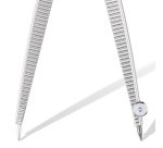 Compas staedtler 550 50 branche pointe sèche interchangeable réglette graduée mines 2mm étui rigide