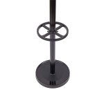 Porte-manteaux maulgrando acier couronne diam. 37,5cm 16 crochets hauteur 1,75m socle diam. 36,5cm coloris noir