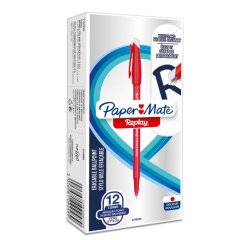 Stylo-bille paper mate replay colors gommmable pointe       moyenne 1,0mm trace 0,8mm     coloris rouige