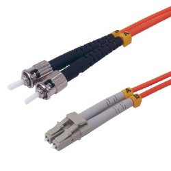 MCL 2m LC/ST câble InfiniBand et à fibres optiques Noir, Gris, Rouge