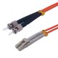 MCL 2m LC/ST câble InfiniBand et à fibres optiques Noir, Gris, Rouge