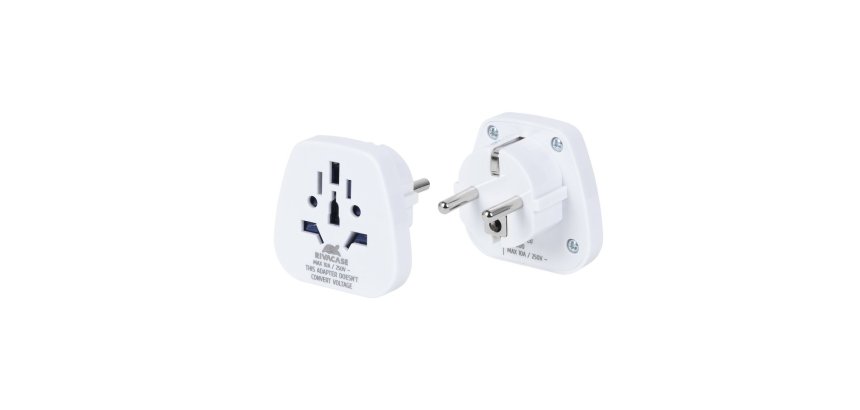 Rivacase PS4100 W00 power plug adapter Type C (Europlug) Type G (UK) White