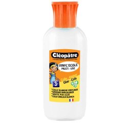 Colle vinylique cléopâtre blanche tous types travaux usage maison bureau nettoyage facile sans solvant flacon 100ml