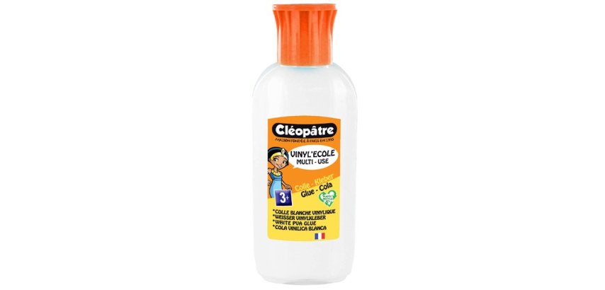 Colle vinylique cléopâtre blanche tous types travaux usage maison bureau nettoyage facile sans solvant flacon 100ml