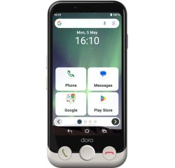Doro Aurora A10 11,4 cm (4.5") Double SIM Android 14 4G USB Type-C 4 Go 64 Go 3000 mAh Noir, Blanc