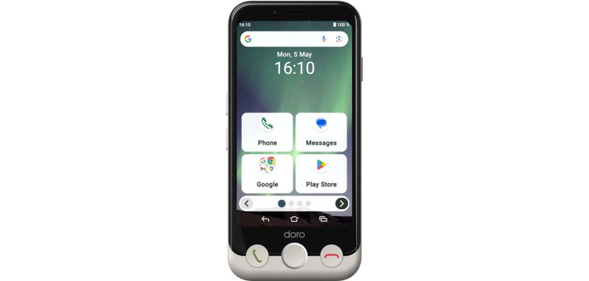 Doro Aurora A10 11,4 cm (4.5") Double SIM Android 14 4G USB Type-C 4 Go 64 Go 3000 mAh Noir, Blanc