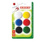 ARDA ACL02 magnete per frigorifero Plastica Colori assortiti, Nero, Blu, Verde, Rosso, Bianco, Giallo 6 pz
