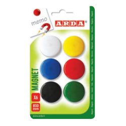 ARDA ACL02 fridge magnet Plastic Assorted colours, Black, Blue, Green, Red, White, Yellow 6 pc(s)