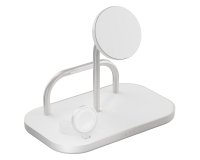 ZENS ZEDC29W/00 oplader voor mobiele apparatuur Hoofdtelefoons, Smartphone, Smartwatch Zilver, Wit AC, USB Draadloos opladen Snel opladen Binnen