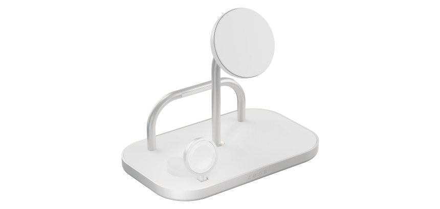 ZENS ZEDC29W/00 chargeur d'appareils mobiles Casques, Smartphone, Smartwatch Argent, Blanc Secteur, USB Recharge sans fil Charge rapide Intérieure