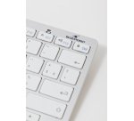 Bluestork BS-KB-MICRO/BT/SP teclado Hogar Bluetooth QWERTY Español Plata, Blanco