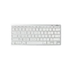 Bluestork BS-KB-MICRO/BT/SP teclado Hogar Bluetooth QWERTY Español Plata, Blanco