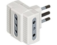bticino S3603D adattatore per presa di corrente Grigio, Bianco
