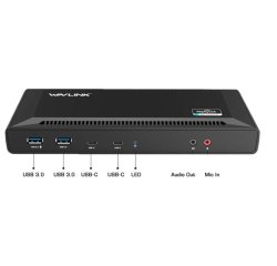 DLH Station d'accueil universelle USB-C & USB-A dual 4K avec Power Delivery 65W